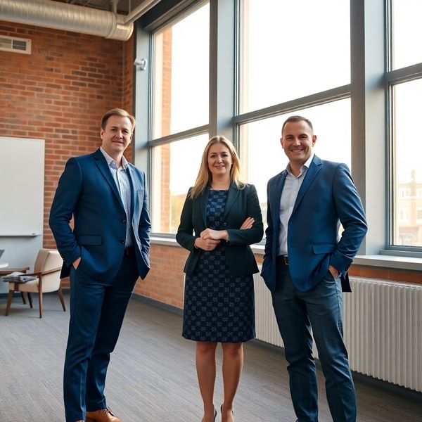 Grupowy portret doradców finansowych w gdańskim biurze